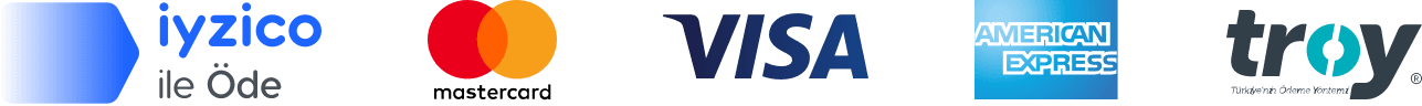 iyzico ile ödeme; Mastercard, Visa, American Express ve Troy