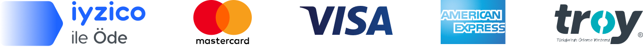 iyzico ile ödeme; Mastercard, Visa, American Express ve Troy